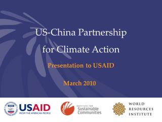 US-China Partnership for Climate Action Presentation to USAID