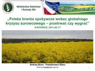 „Polska branża spożywcza wobec globalnego kryzysu surowcowego – przetrwać czy wygrać”