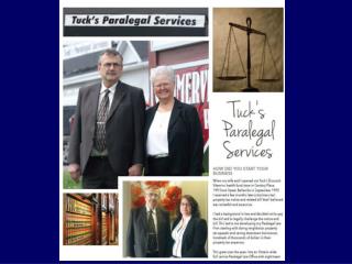 Tuck’s Paralegal Services 6835 Hwy 62 North, Bldg 1, Suite 4 Belleville, ON K8N 4Z5