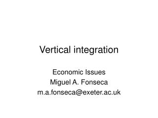 Vertical integration