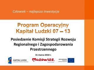 Posiedzenie Komisji Strategii Rozwoju Regionalnego i Zagospodarowania Przestrzennego