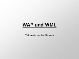 WAP und WML