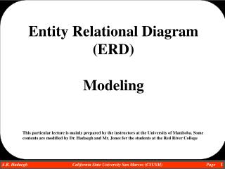 Entity Relational Diagram (ERD) Modeling