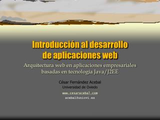 Introducción al desarrollo de aplicaciones web