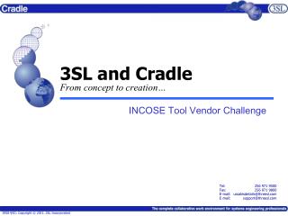 3SL and Cradle From concept to creation…