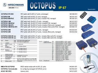 OCTOPUS 5TX EEC 	P67 switch with 5x M12 „D“ ports, unmanaged			943 892-001