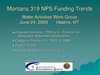 Montana 319 NPS Funding Trends