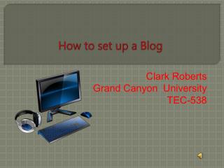How to set up a Blog