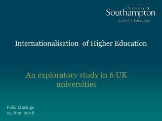 Internationalisation of Higher Education