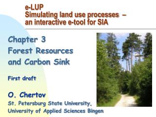 e-LUP Simulating land use processes – an interactive e-tool for SIA