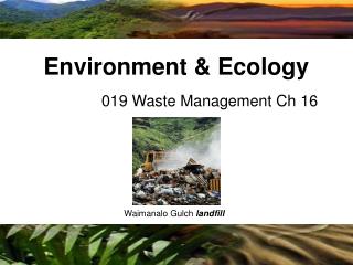 019 Waste Management Ch 16
