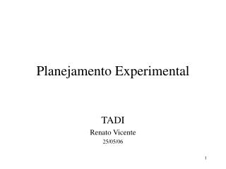 Planejamento Experimental