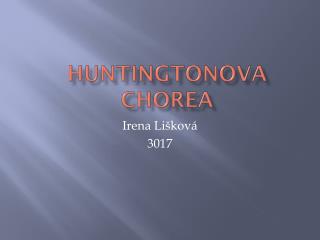 Huntingtonova chorea