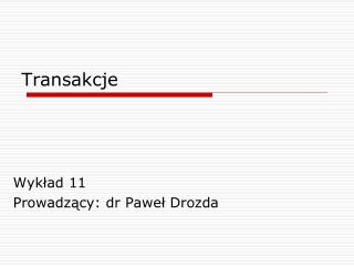 Transakcje