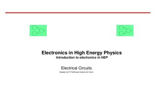 Electronics in High Energy Physics Introduction to electronics in HEP