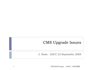 CMS Upgrade Issues