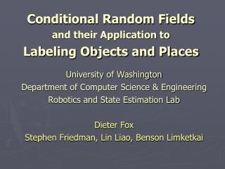 University of Washington Department of Computer Science &amp; Engineering