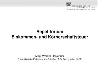 Repetitorium Einkommen- und Körperschaftsteuer