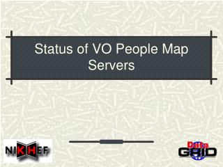 Status of VO People Map Servers