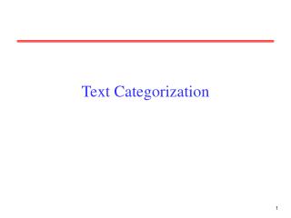 Text Categorization