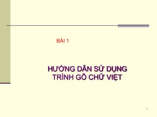 B ÀI 1
