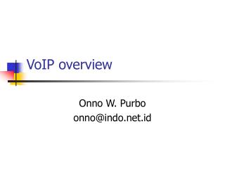 VoIP overview