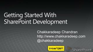 Getting Started With SharePoint Development