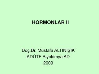 HORMONLAR II