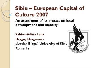 Sibiu – European Capital of Culture 2007