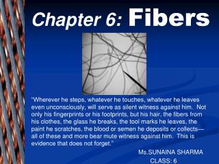 Chapter 6: Fibers