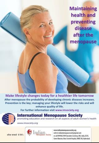 Maintaining health and preventing disease after the menopause