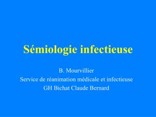 Sémiologie infectieuse