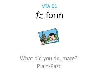 VTA 01 た form