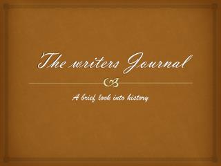 The writers Journal