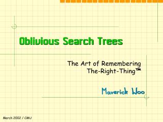 Oblivious Search Trees