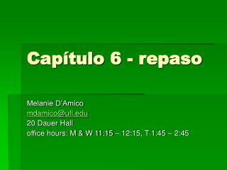 Capítulo 6 - repaso