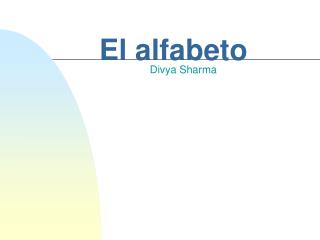 El alfabeto