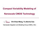 Compact Variability Modeling of Nanoscale CMOS Technology