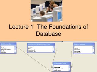 Lecture 1 The Foundations of Database