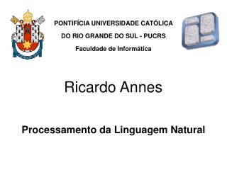 Processamento da Linguagem Natural