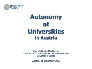 Zagreb, 16 November 2007
