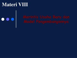 Materi VIII
