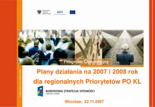 Plany działania na 2007 i 2008 rok dla regionalnych Priorytetów PO KL