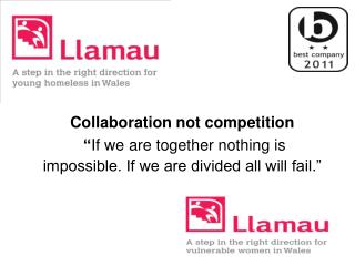 Collaboration not competition