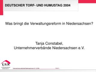 Was bringt die Verwaltungsreform in Niedersachsen? Tanja Constabel,