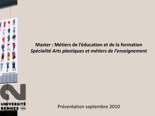 Master : Métiers de l’éducation et de la formation