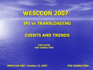 WESCCON 2007