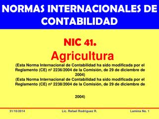 NORMAS INTERNACIONALES DE CONTABILIDAD