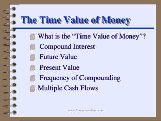 The Time Value of Money