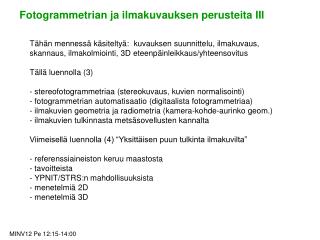 MINV12 Pe 12:15-14:00